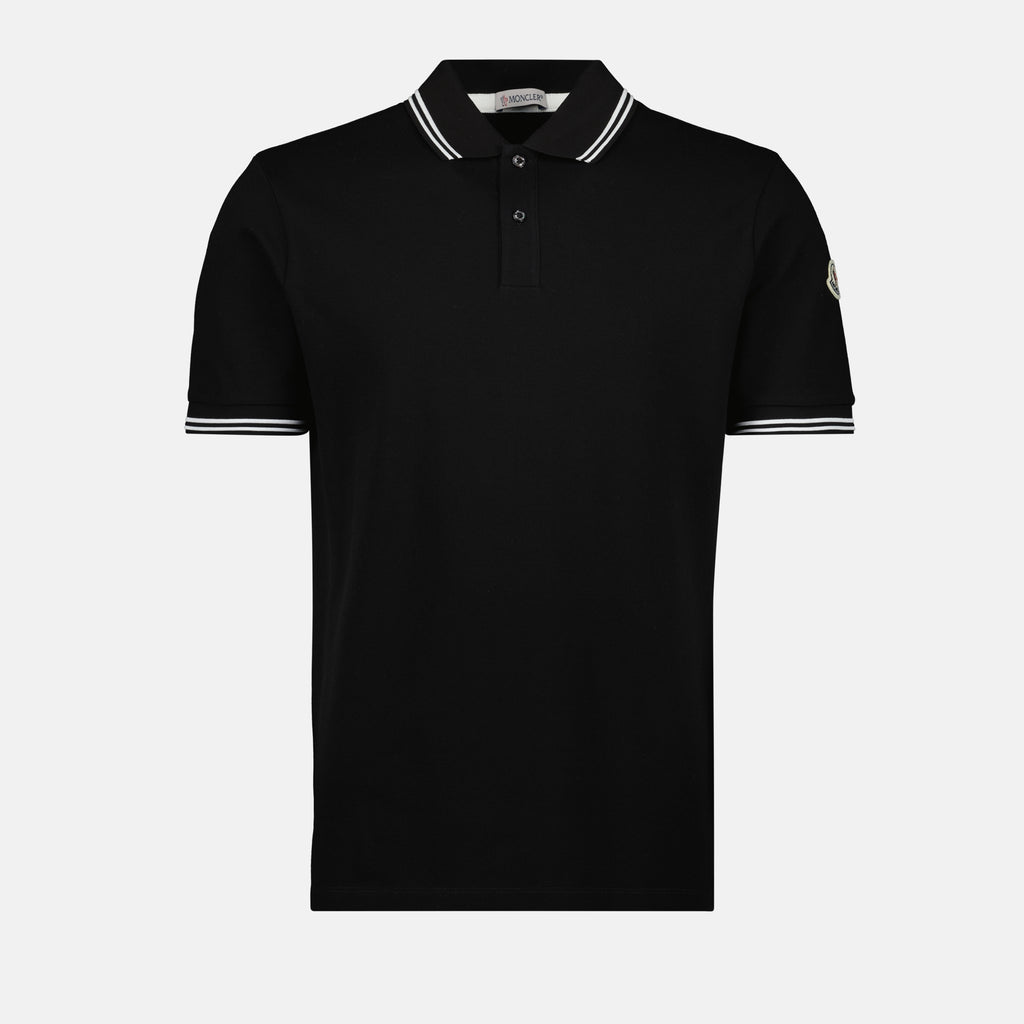 Polo shirts Polo with Striped Borders Moncler Black Homme