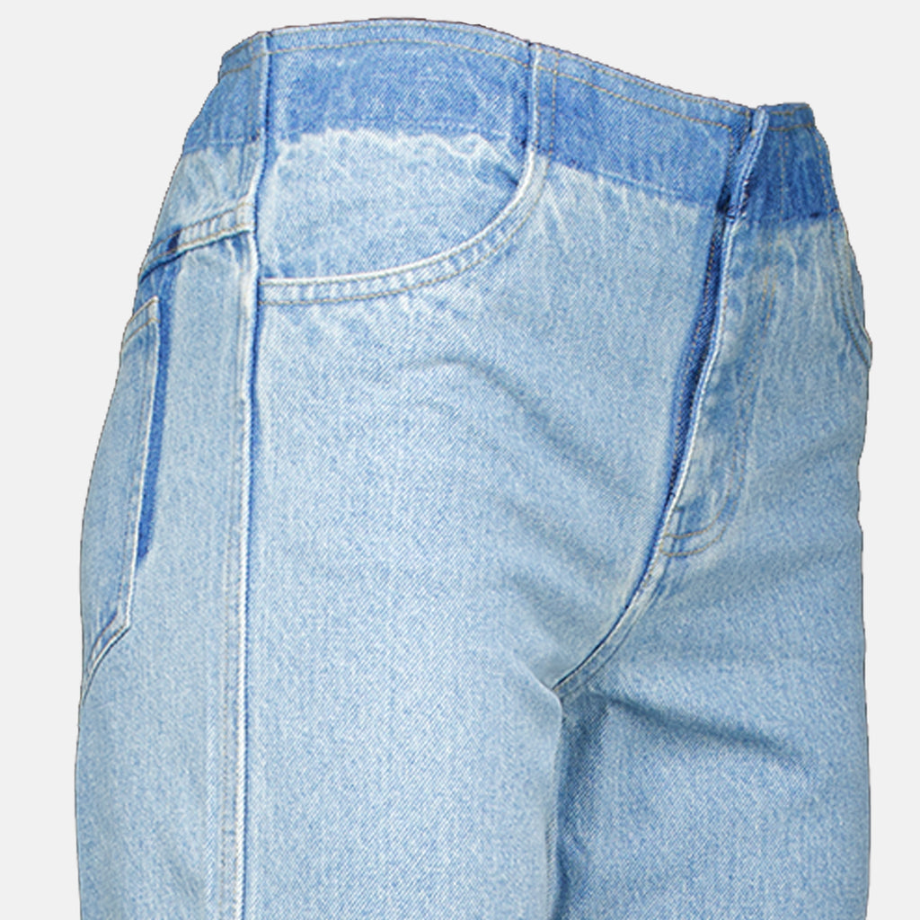 Pantalons Zerstörte Blaue Denim Jeans Christopher Esber Bleu Femme