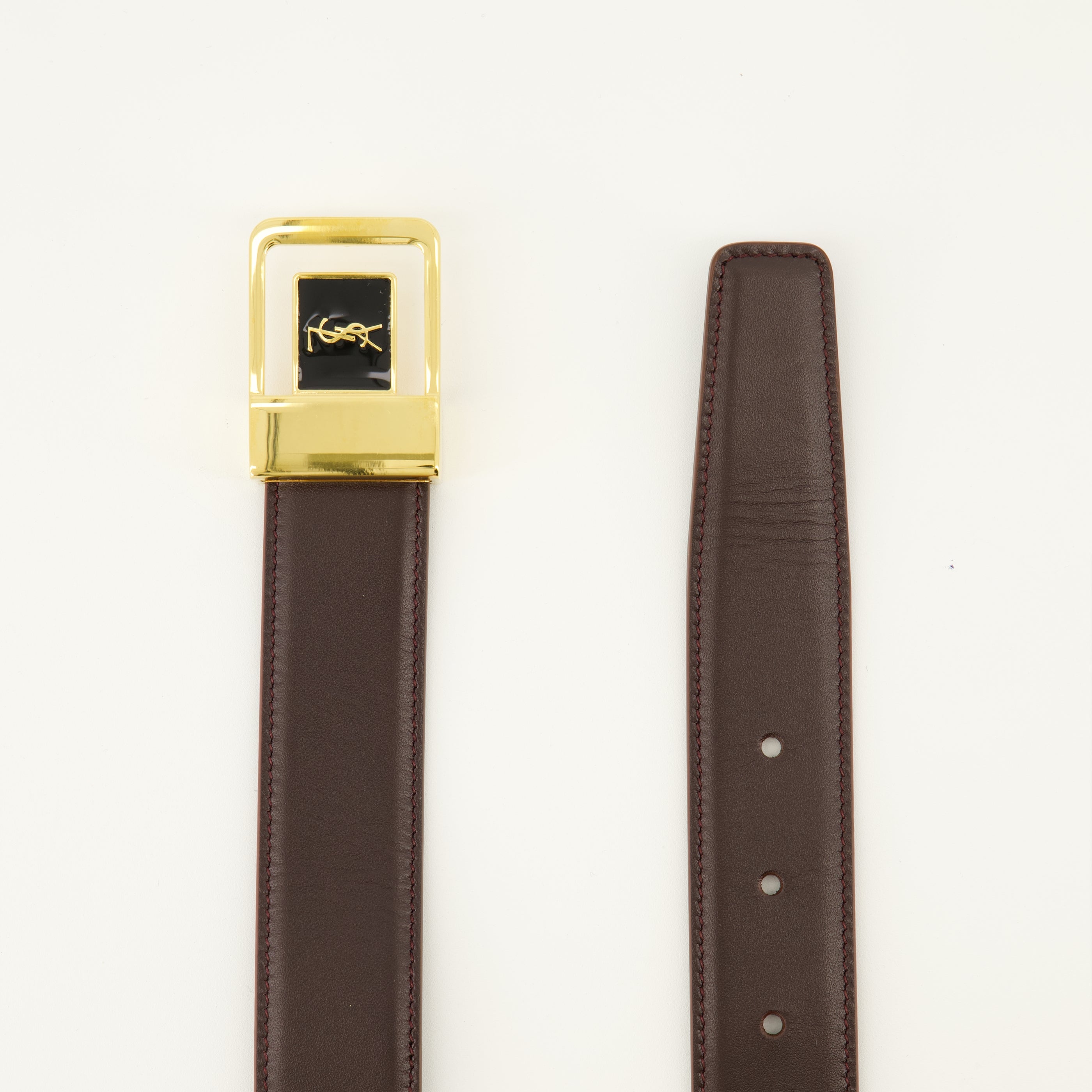 Image de l'article Ceinture 66 en cuir brillant de la marque Saint Laurent pour Femme - Saison Printemps-Été 2026 - Vue détaillée_3