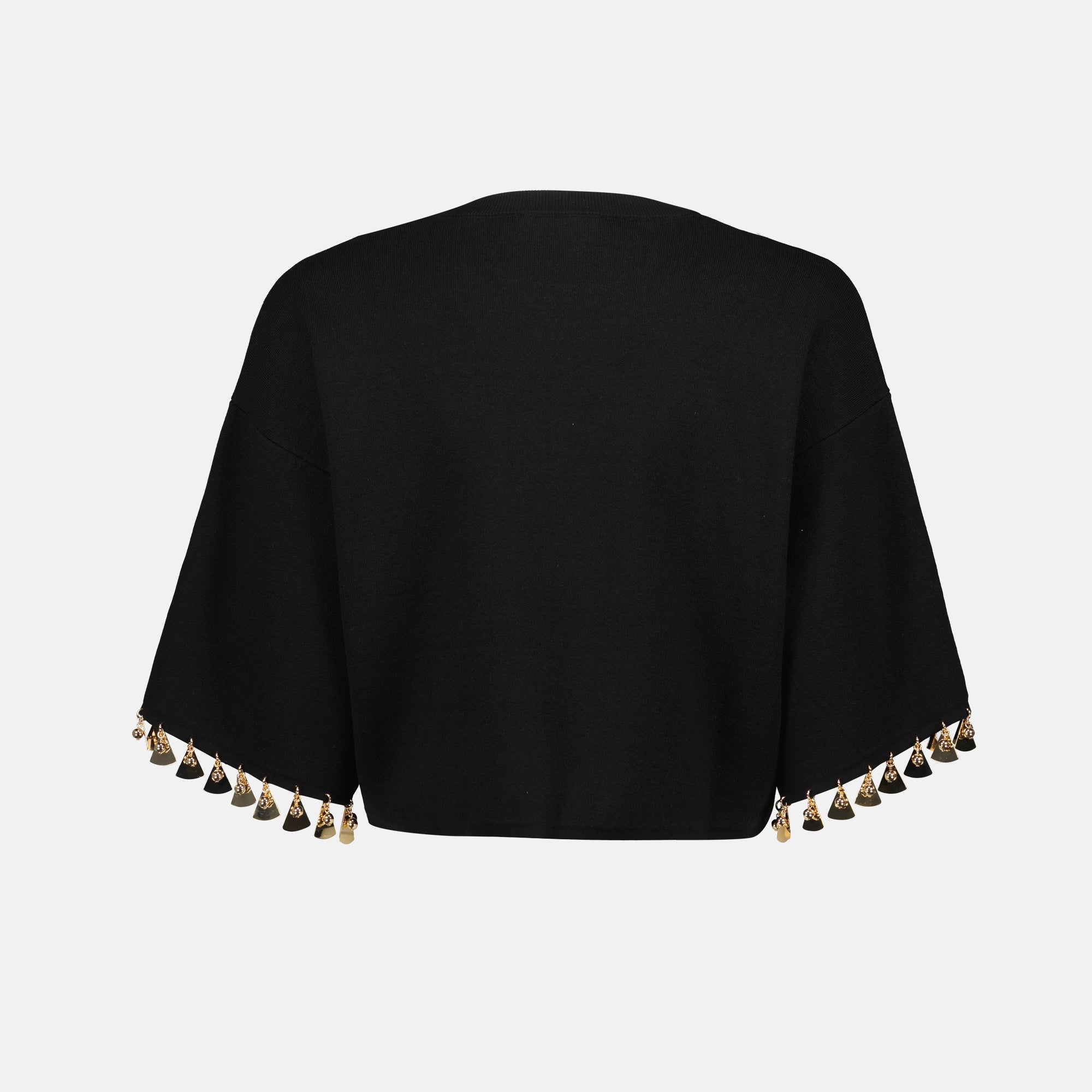 T-shirts Pull court en maille Rabanne Noir Femme