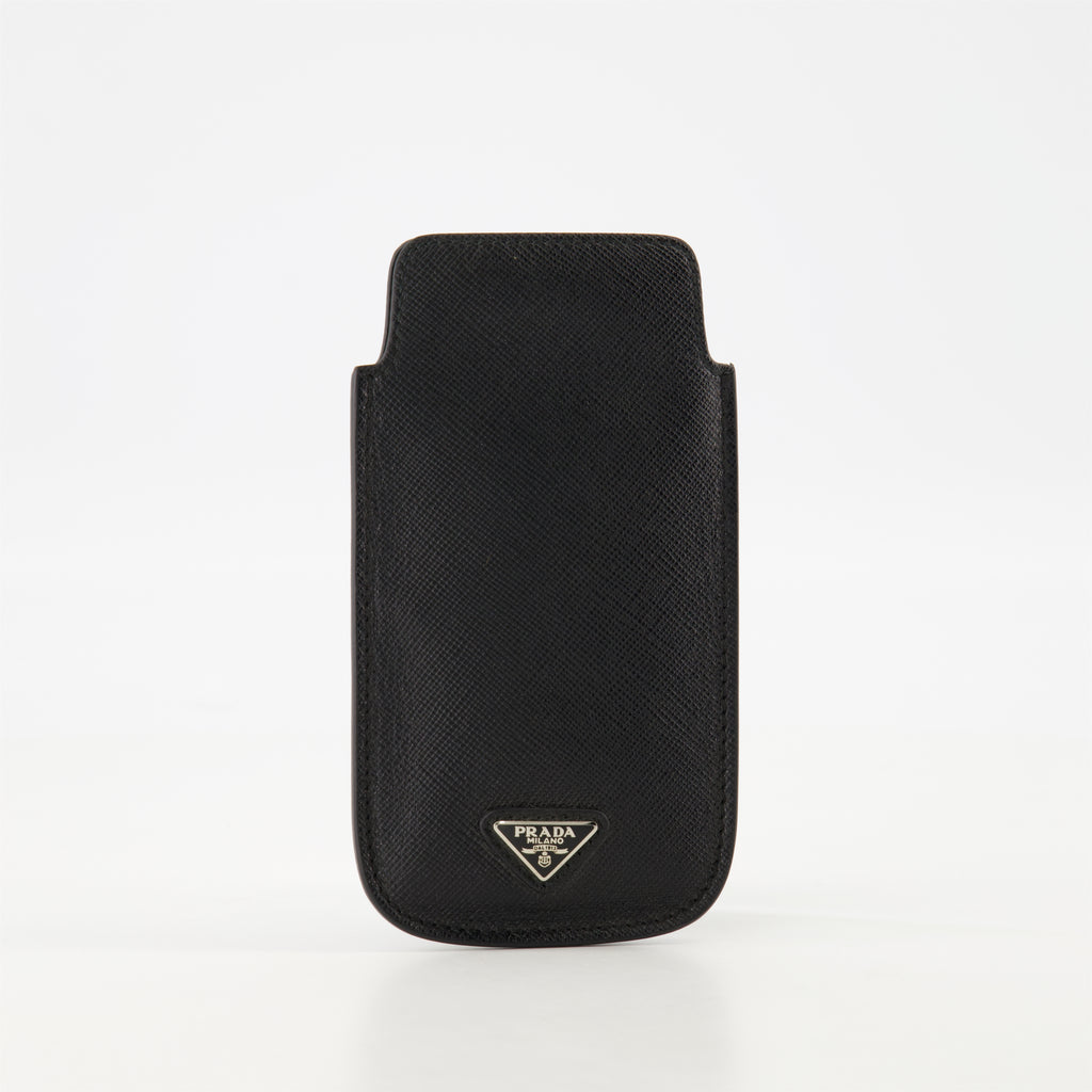 Lifestyle Étui en cuir Saffiano Prada Schwarz Unisex