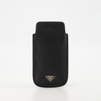 Lifestyle Étui en cuir Saffiano Prada Schwarz Unisex