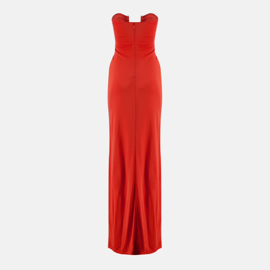 Imagen del artículo Vestido bustier arqueado naranja de la marca Christopher Esber para Mujer - Temporada Primavera-Verano 2026 - Vista Trasera