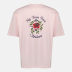 Imagen de la camiseta de eslogan rosa de Drole De Monsieur para Hombre - Temporada Primavera-Verano 2026 - Vista Trasera