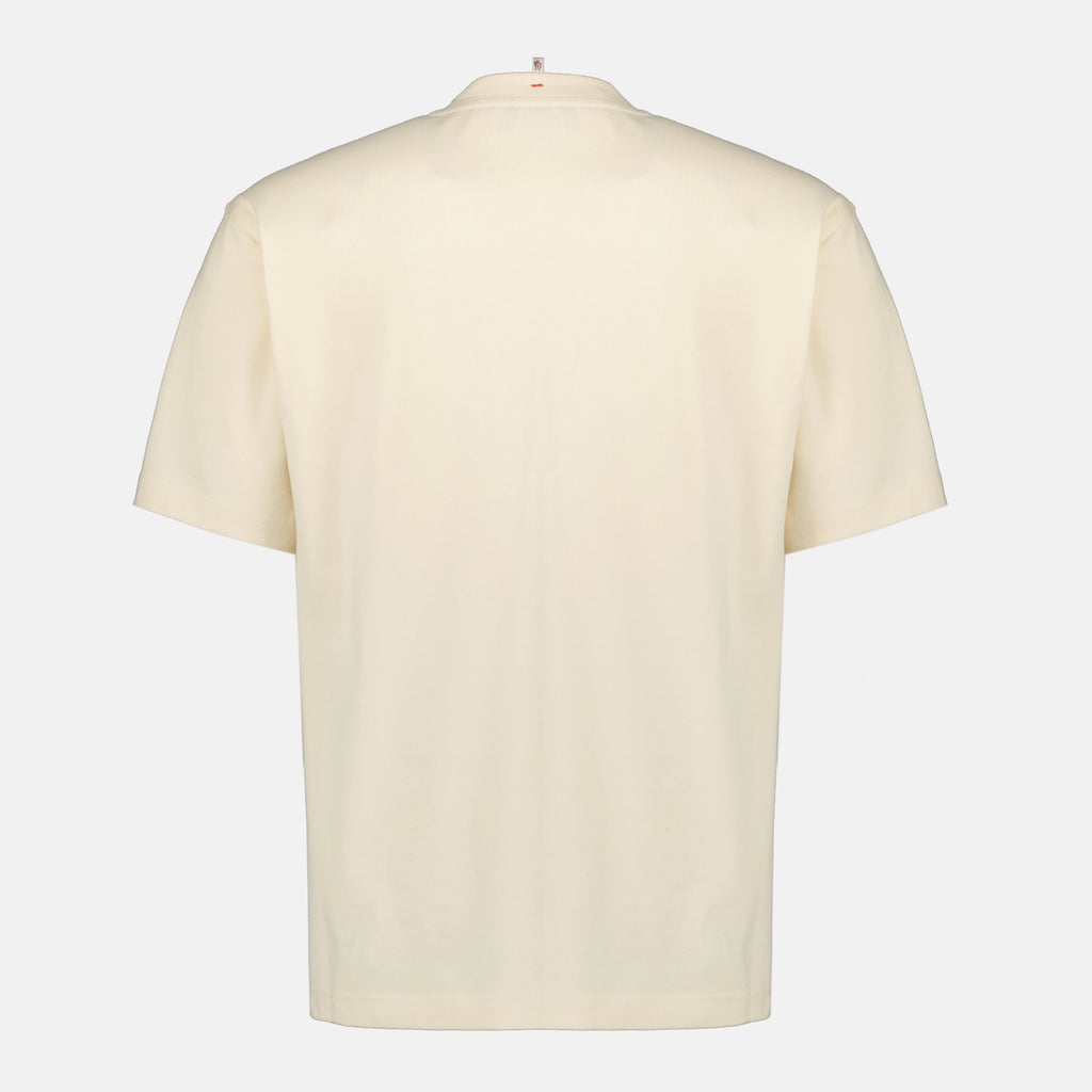 Image de l'article T-shirt avec poche en denim blanc de la marque Moncler Grenoble pour Homme - Saison Printemps-Été 2026 - Vue de Dos