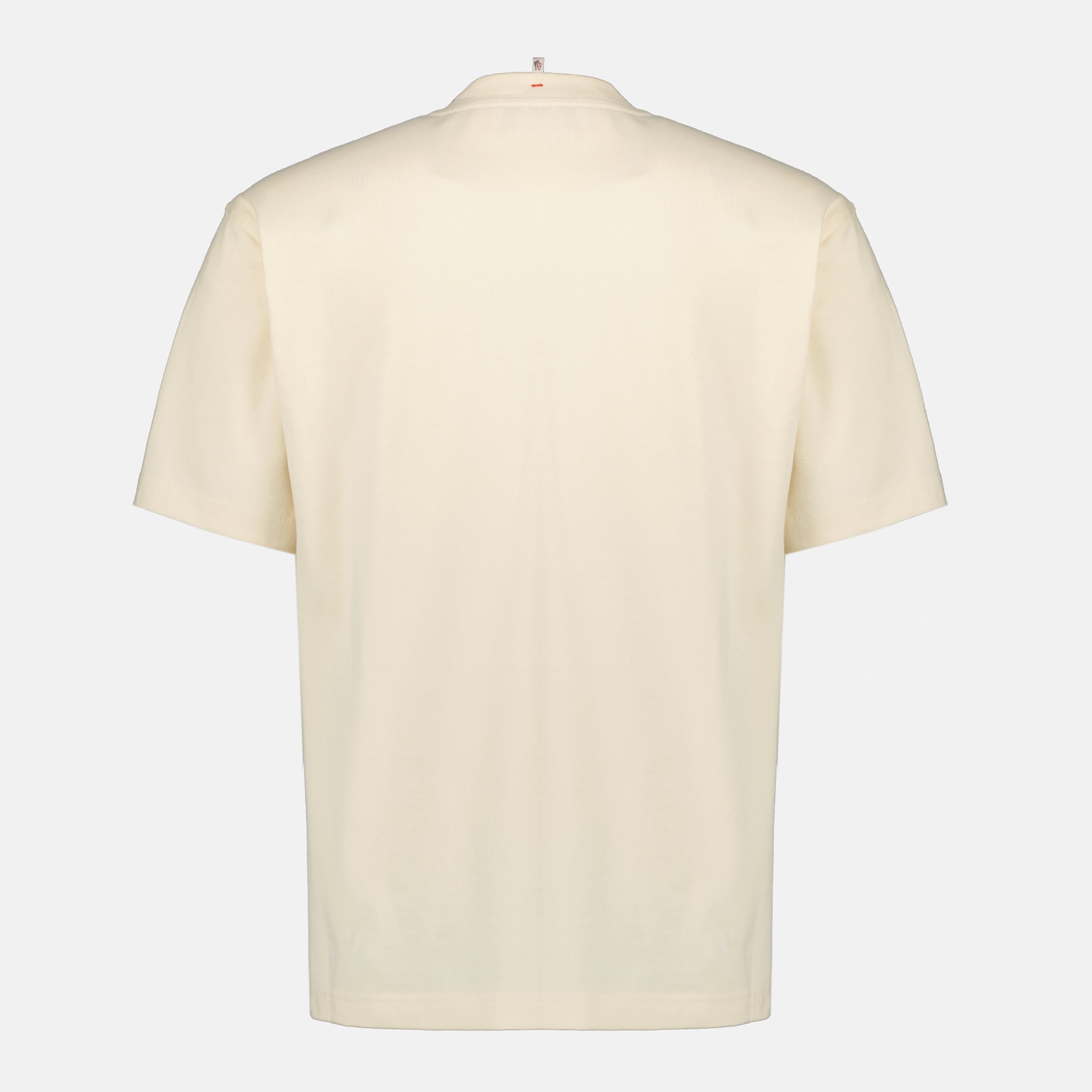 Image de l'article T-shirt avec poche en denim blanc de la marque Moncler Grenoble pour Homme - Saison Printemps-Été 2026 - Vue de Dos