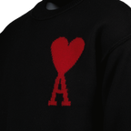 Maille Pull Ami de coeur oversize Ami PARIS Noir Unisexe