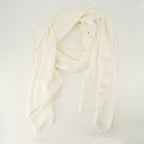 Imagen del foulard blanco de seda y lana de la marca Givenchy para mujer - Temporada Otoño-Invierno 2025 - Vista Detallada 2