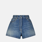 Imagen del Short de Denim de Prada para Mujer - Temporada Otoño-Invierno 2025 - Vista Frontal