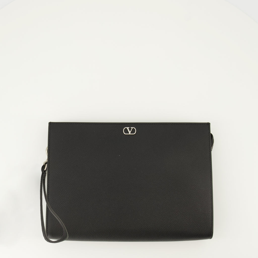 Image de l'article Pochette Vlogo de la marque Valentino Garavani pour Homme - Saison Automne-Hiver 2025 - Vue de Face