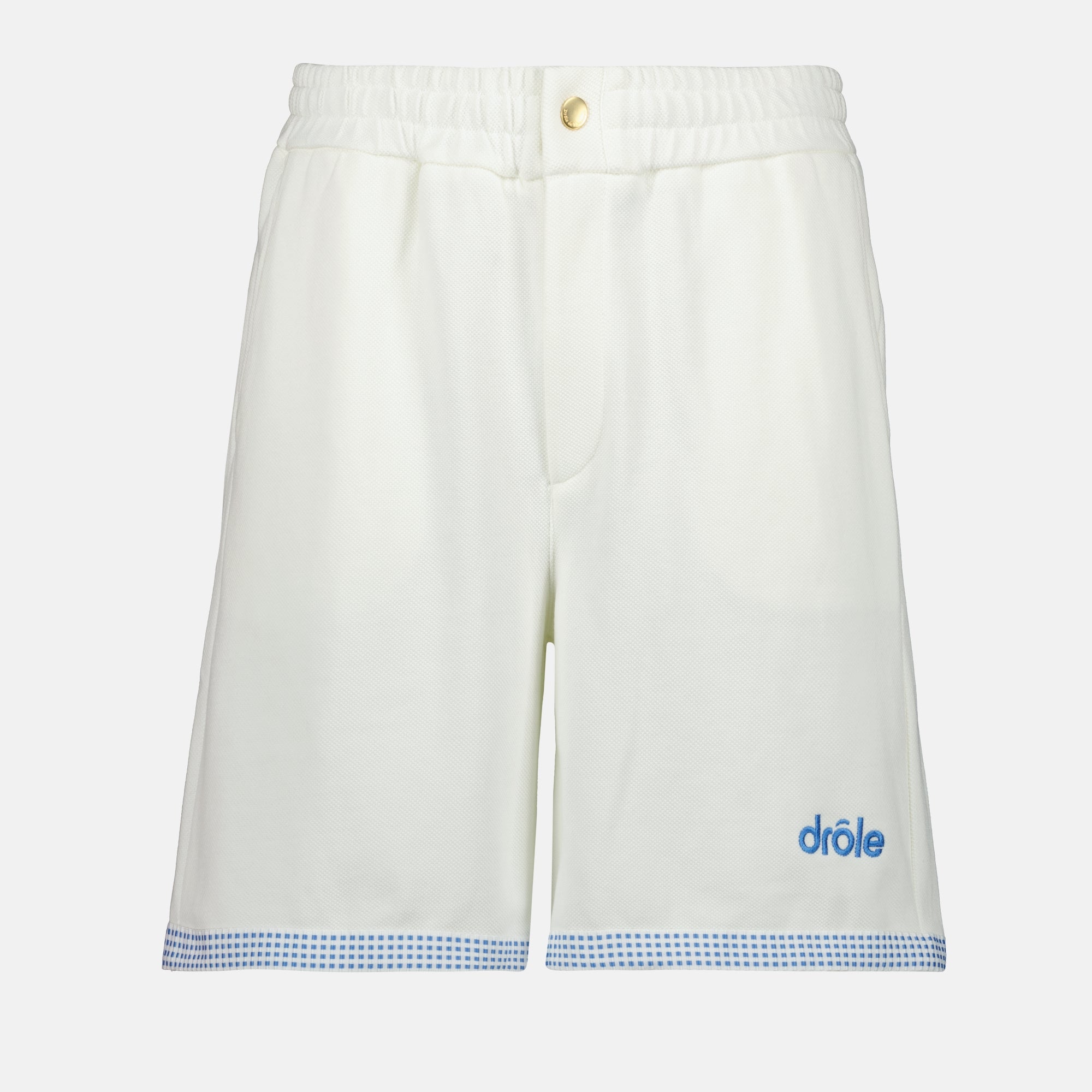 Shorts Piqué Baumwollshorts Drole De Monsieur Weiß Herren