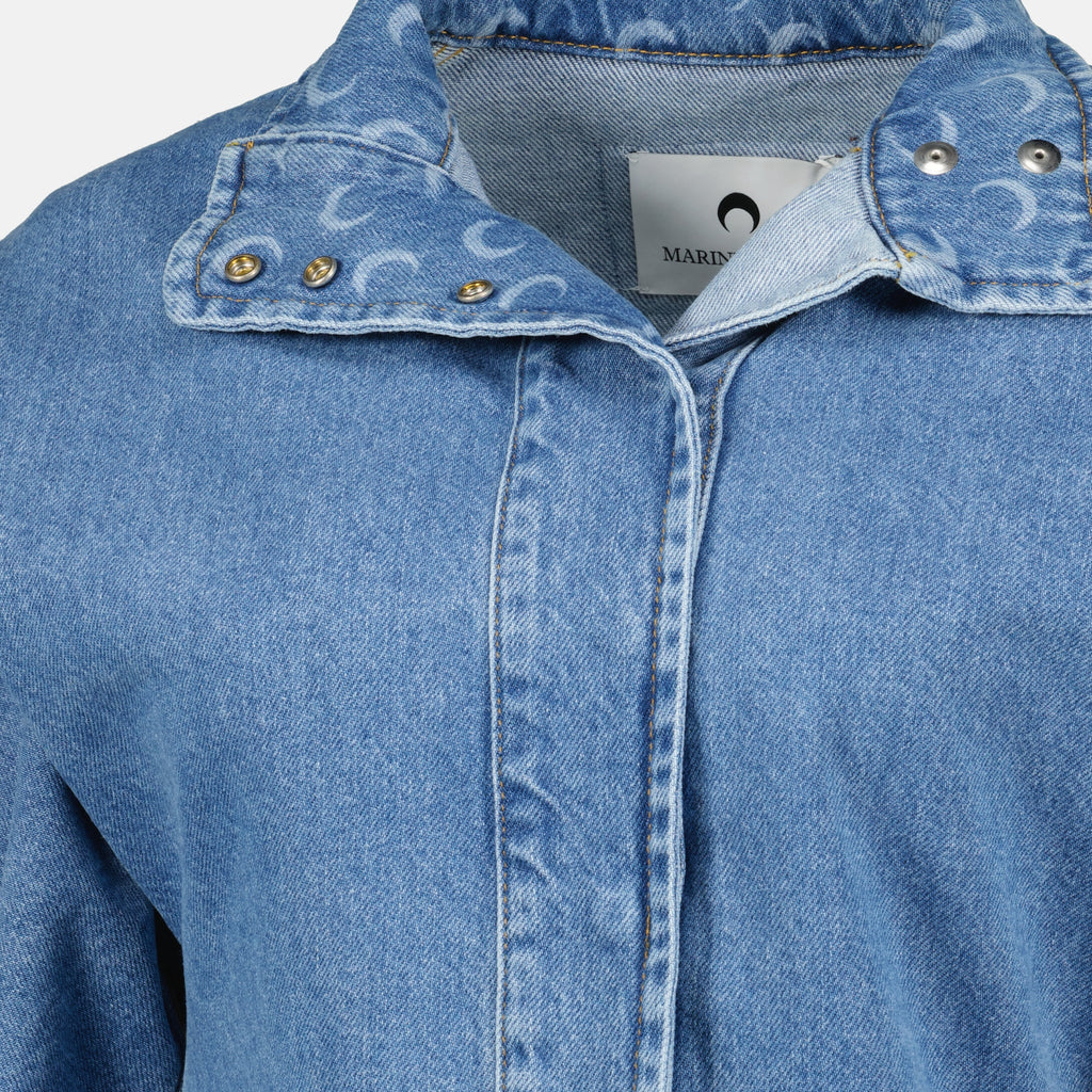 Bild des Marine Serre Damen Moon Large Jeansjacke - Herbst-Winter 2025 Saison - Detailansicht_2