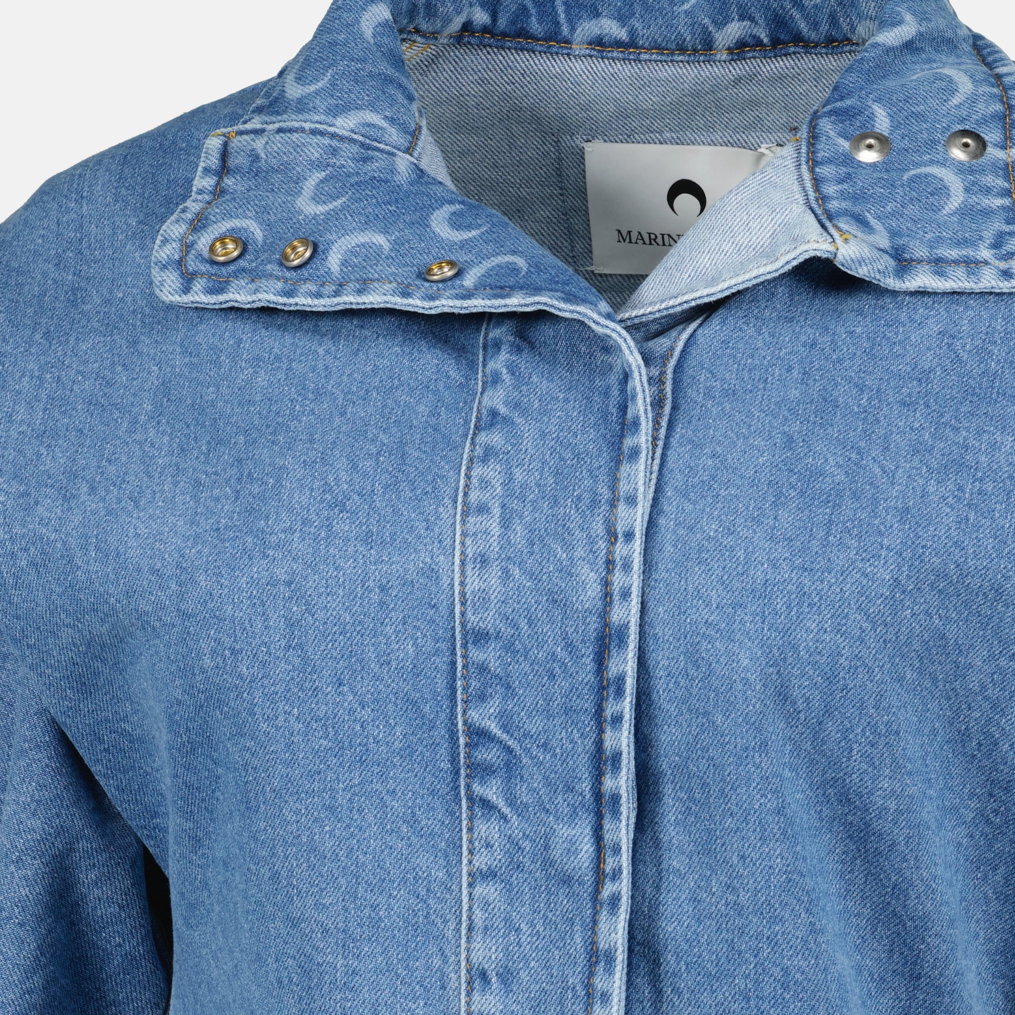 Bild des Marine Serre Damen Moon Large Jeansjacke - Herbst-Winter 2025 Saison - Detailansicht_2