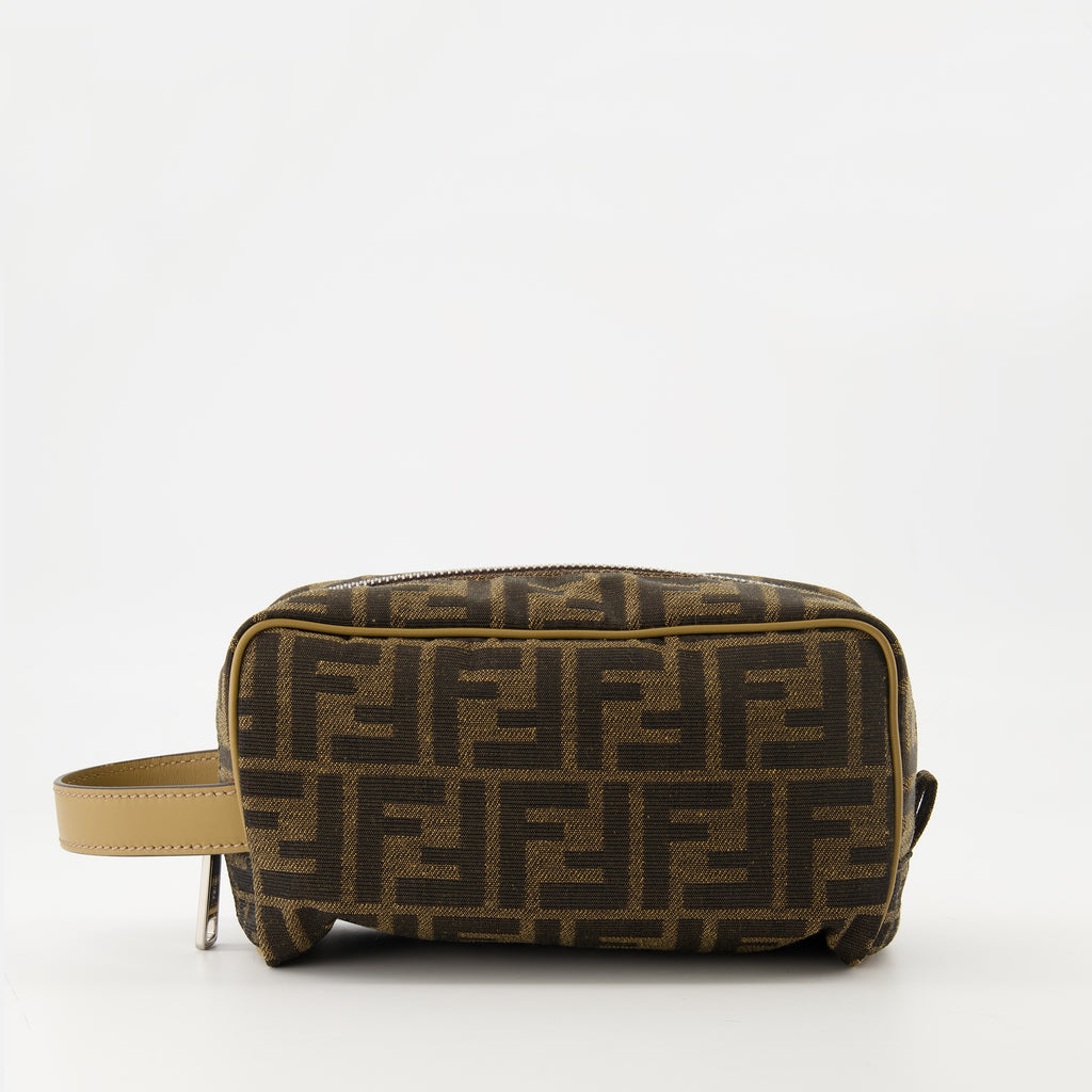 Image of the Fendi FF Toiletry Bag for Men - Autumn-Winter 2025 - Front View