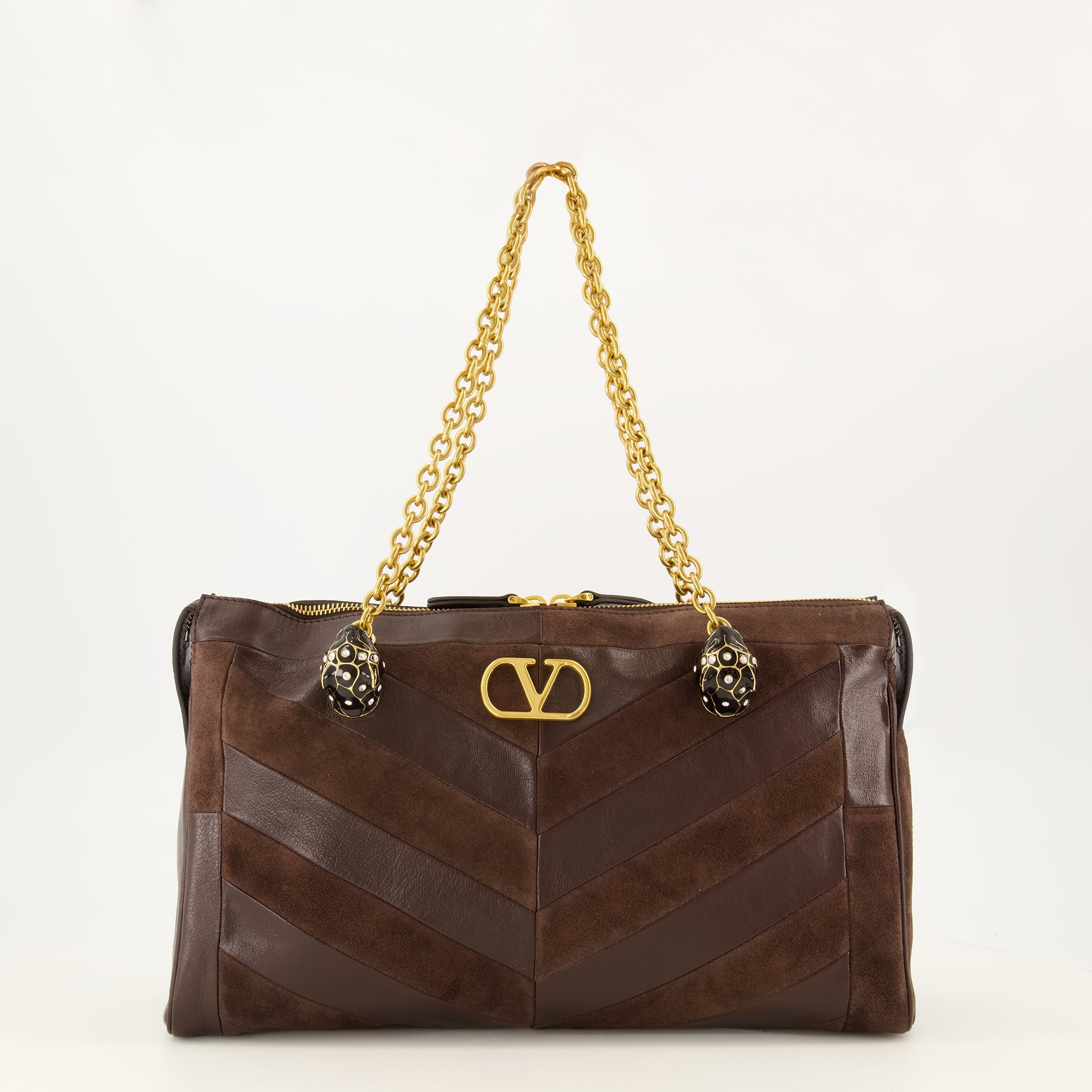 Sacs à main et épaule ブラウンレザーのミディアム・パンテアバッグ Valentino Garavani Marron Femme