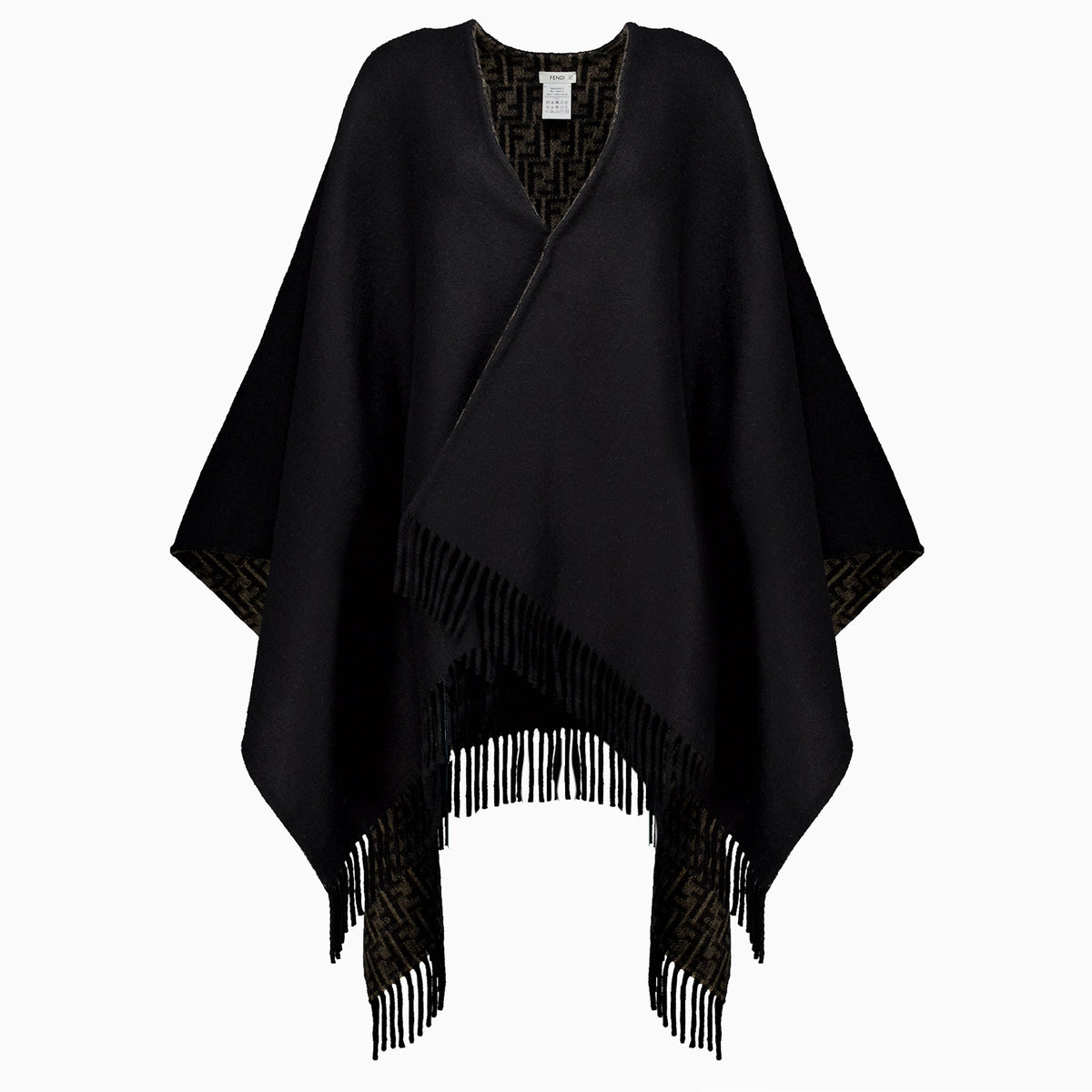 Vestes Poncho FF Zucca noir Fendi Noir Femme