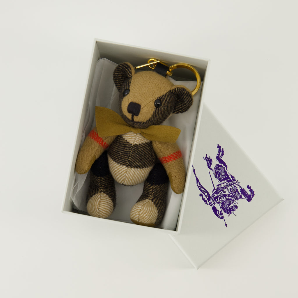 버버리 여성용 토마스 베어 체크 패턴 열쇠고리 이미지 - 2026 봄-여름 시즌 - 상세 보기_3