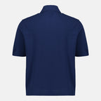Image de l'article Polo AMI de coeur tissé bleu beige de la marque Ami PARIS pour Unisex - Saison Printemps-Été 2026 - Vue de Dos