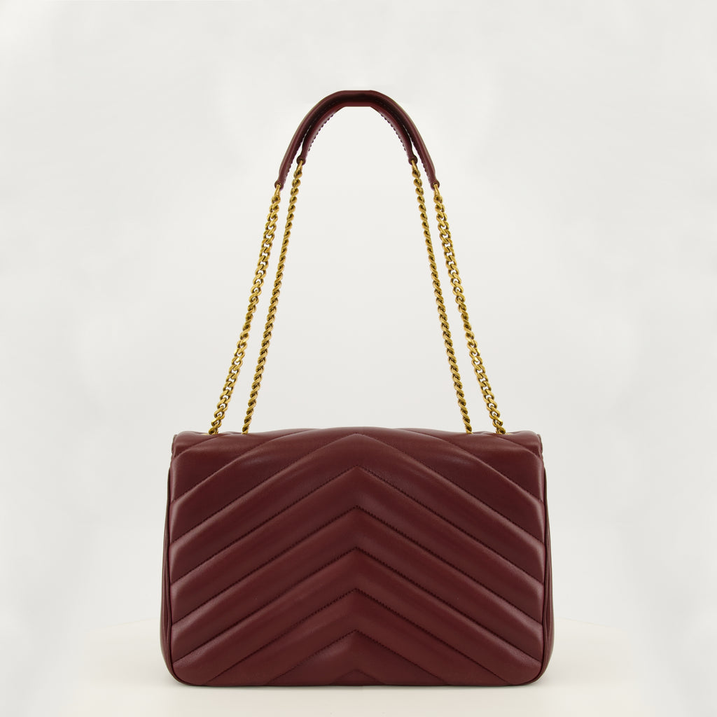 Sacs à main et épaule Bolso Loulou Grande de Cuero Burdeos Saint Laurent Bordeaux Femme