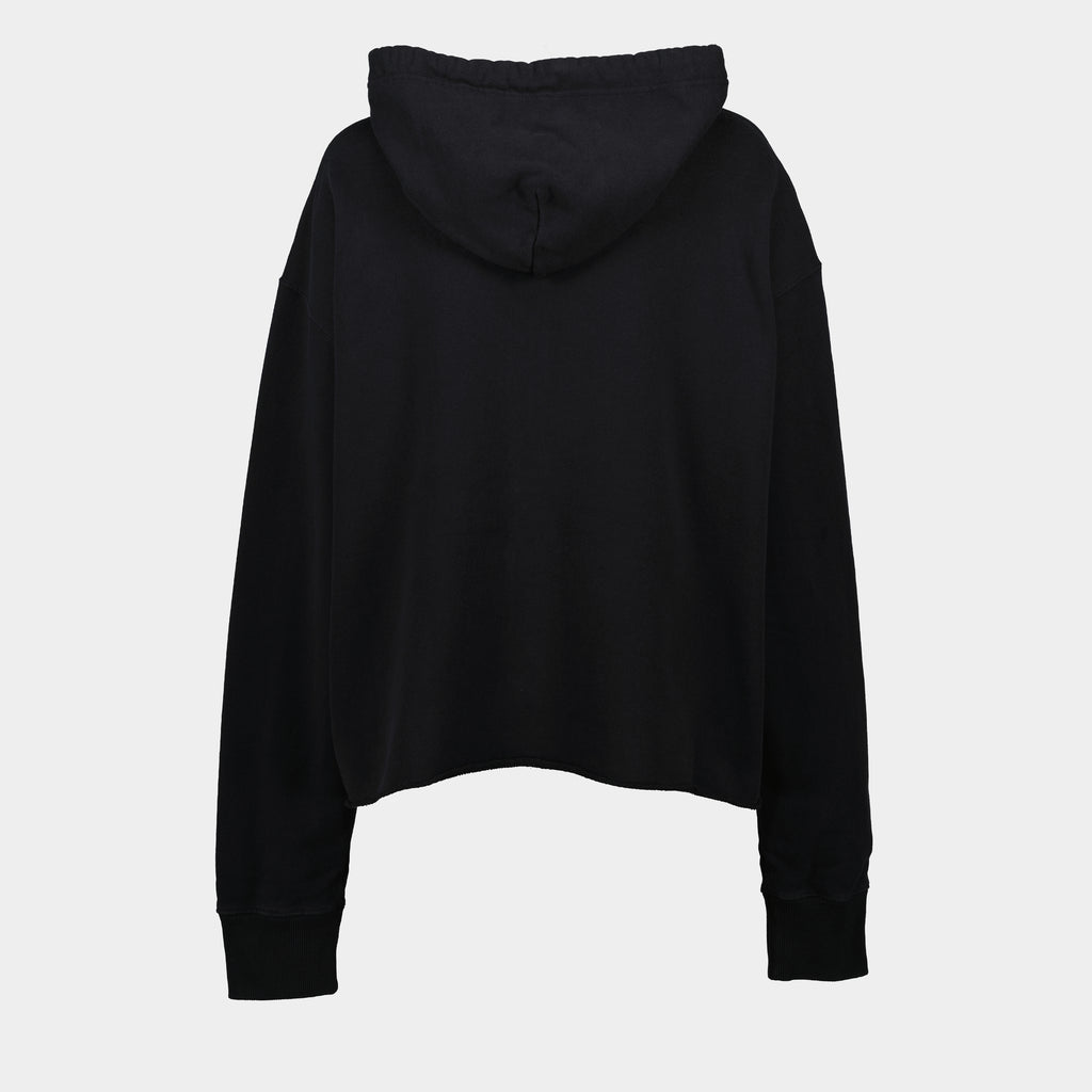 Sweatshirts Sweat à capuche imprimé Mm6 Noir Femme