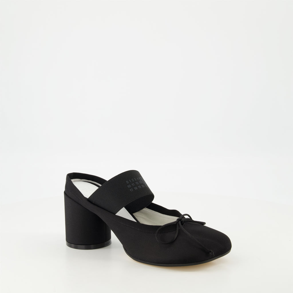 Chaussures ouvertes Mules ballerines à talon Mm6 Noir Femme