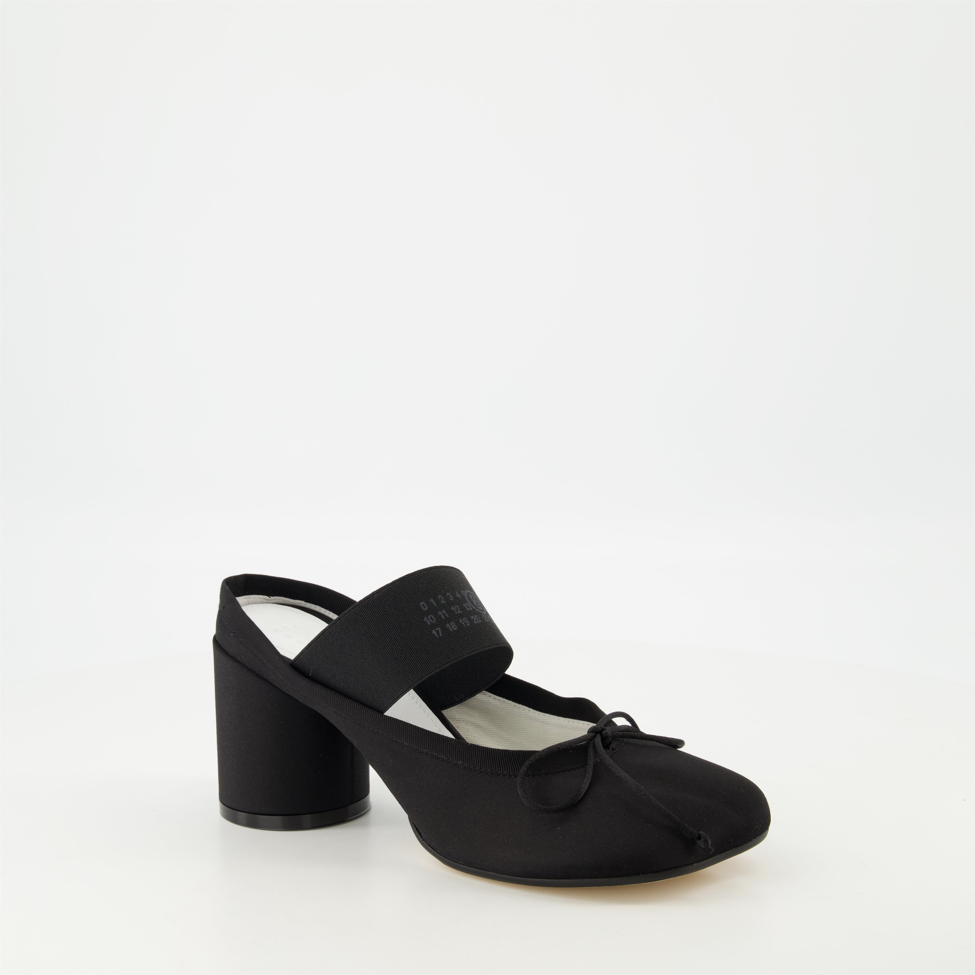 Chaussures ouvertes Mules ballerines à talon Mm6 Noir Femme