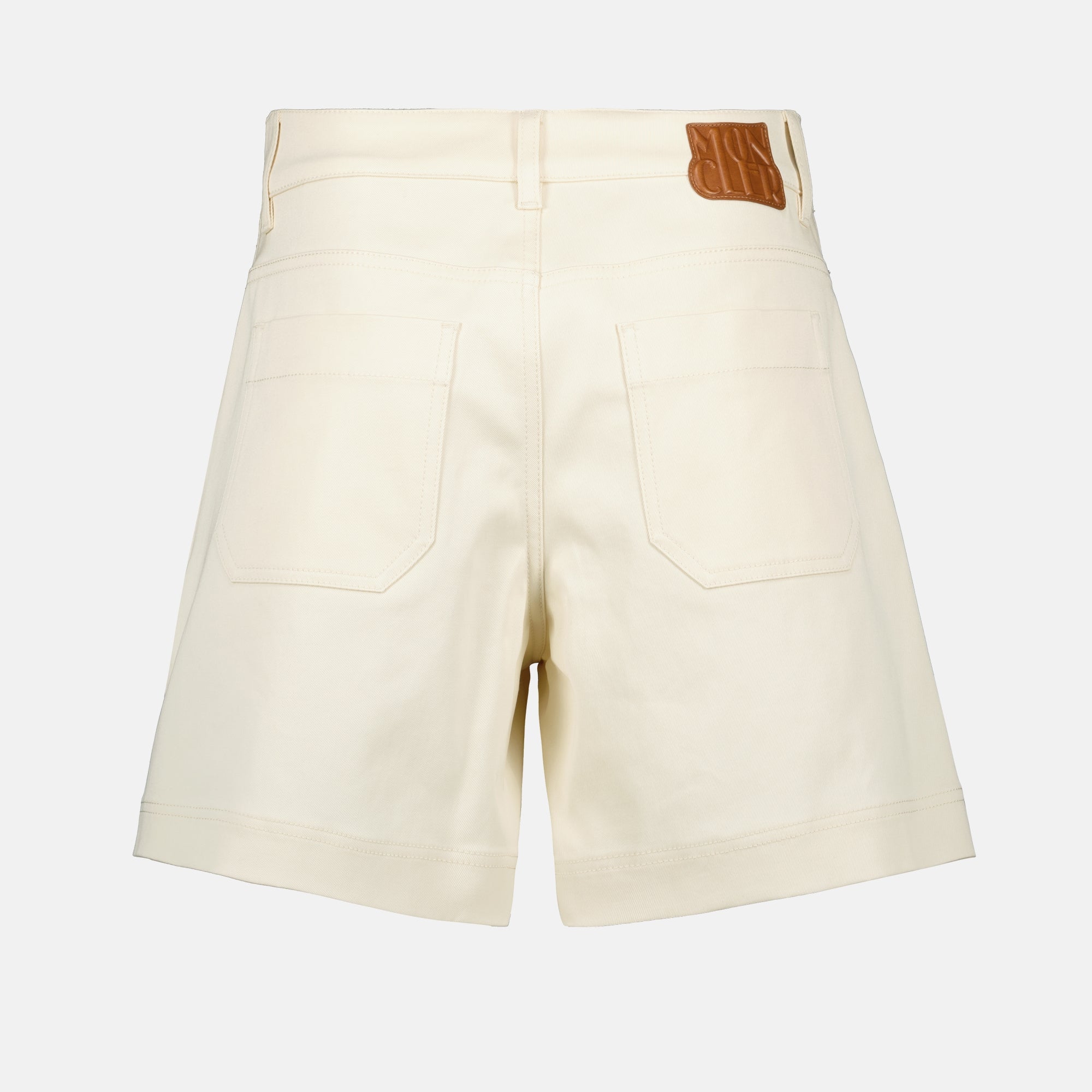 Shorts Gabardine Bermuda Moncler Beige Femme