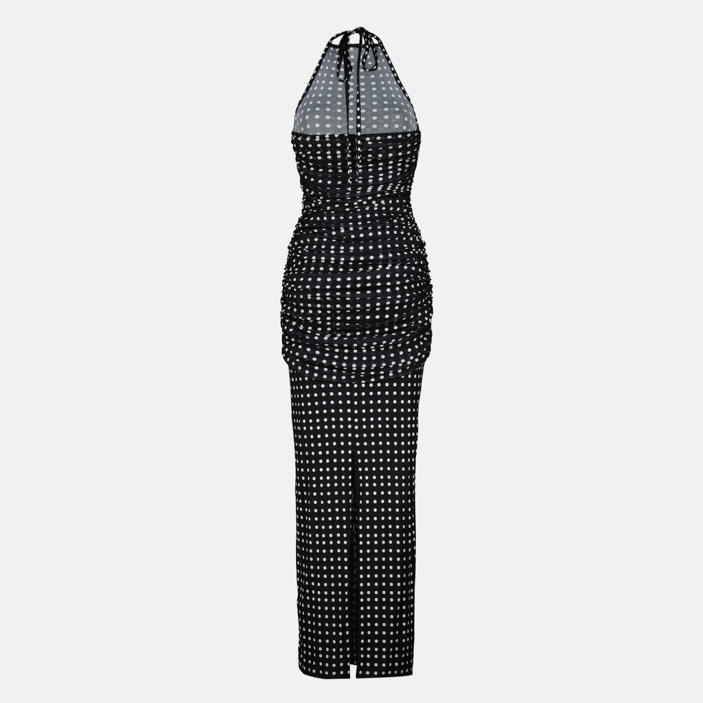 Robes Langes Polka-Dot-Kleid Patou Noir Femme