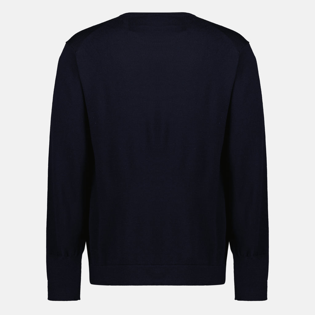 Maille Pull en laine bleu marine Officine Générale Bleu foncé Unisexe
