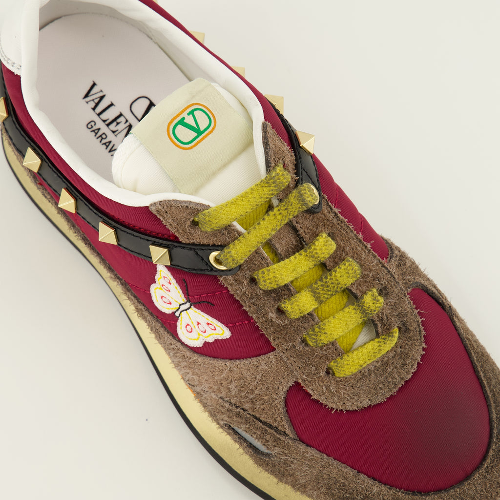 Baskets Sneakers Stud up Butterfly Bordeaux Valentino Garavani Bordeaux Femme