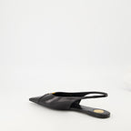 Image de l'article Ballerines babylone Slingbacks de la marque Saint Laurent pour Femme - Saison Automne-Hiver 2025 - Vue trois quarts arrière droite