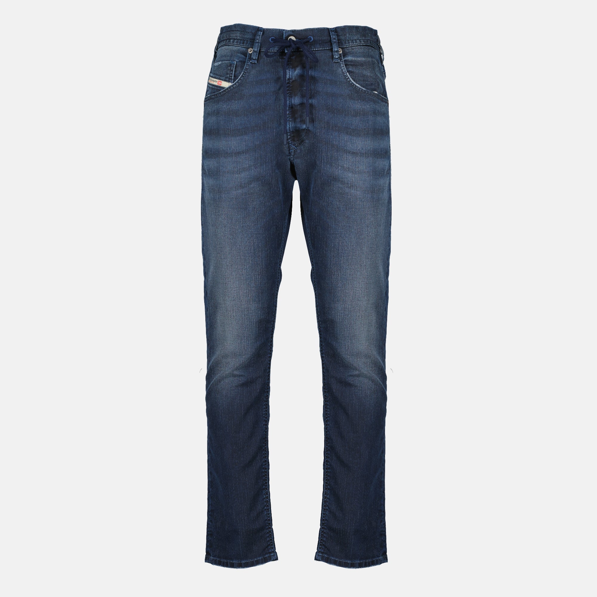 Image of the D-Krooley-B 2032 blue denim jeans by Diesel for Men - Spring-Summer 2026 - Front View