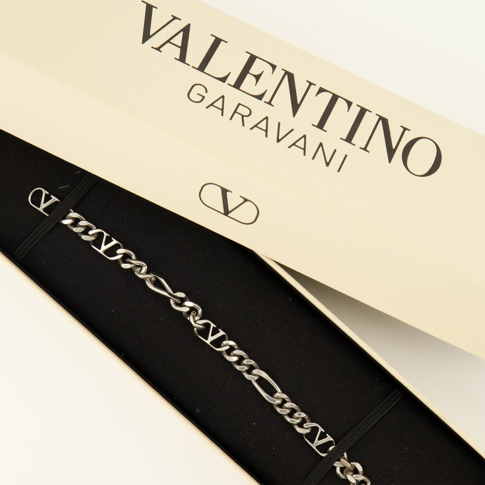 Bijoux Pulsera de Metal VLogo Valentino Garavani Argenté Homme
