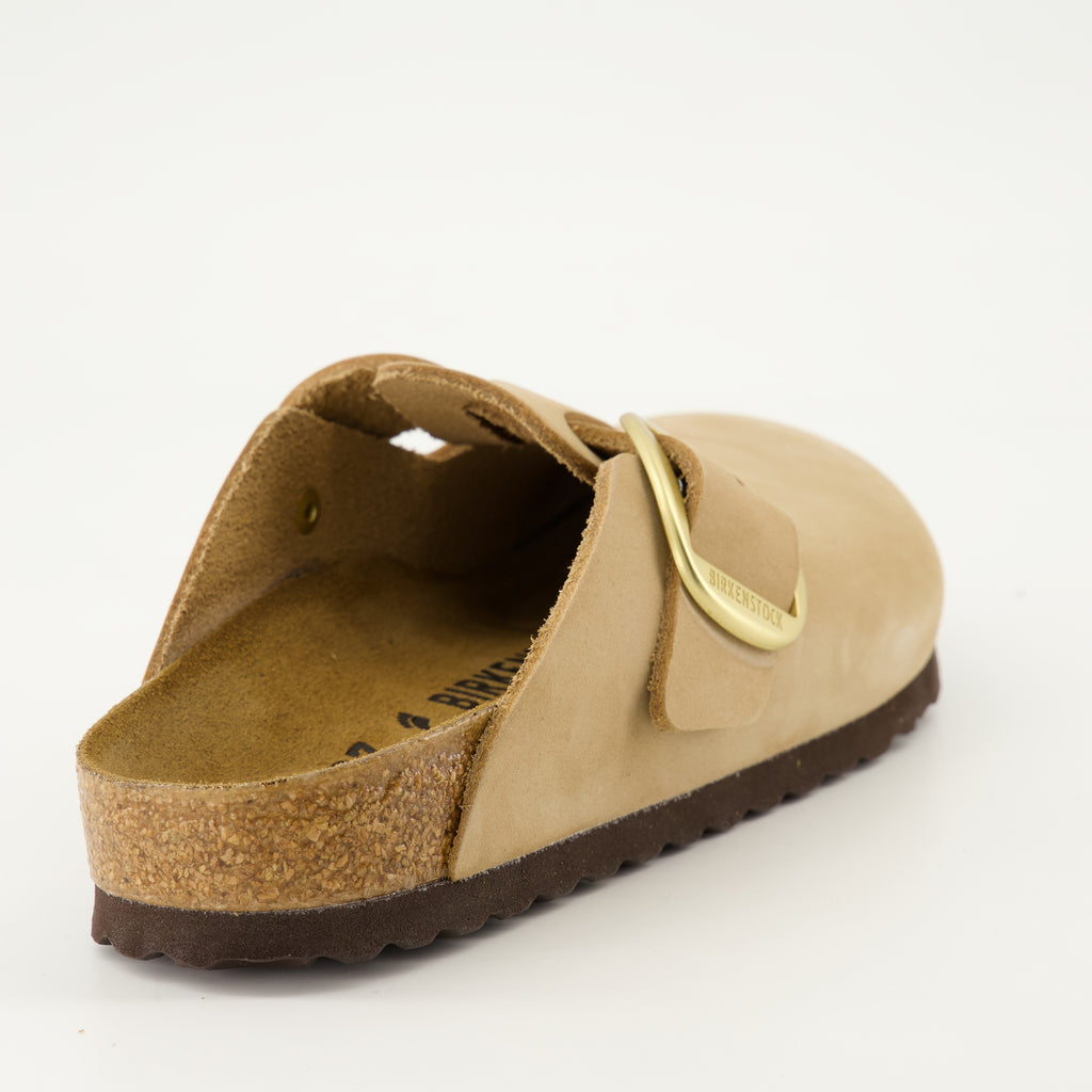 オープントゥシューズ Mules Boston Birkenstock ベージュ Femme