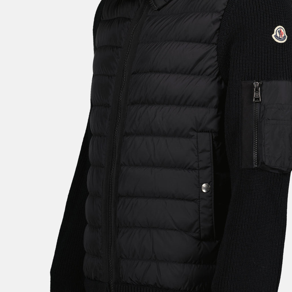 Vestes Veste bi-matière Moncler Noir Homme