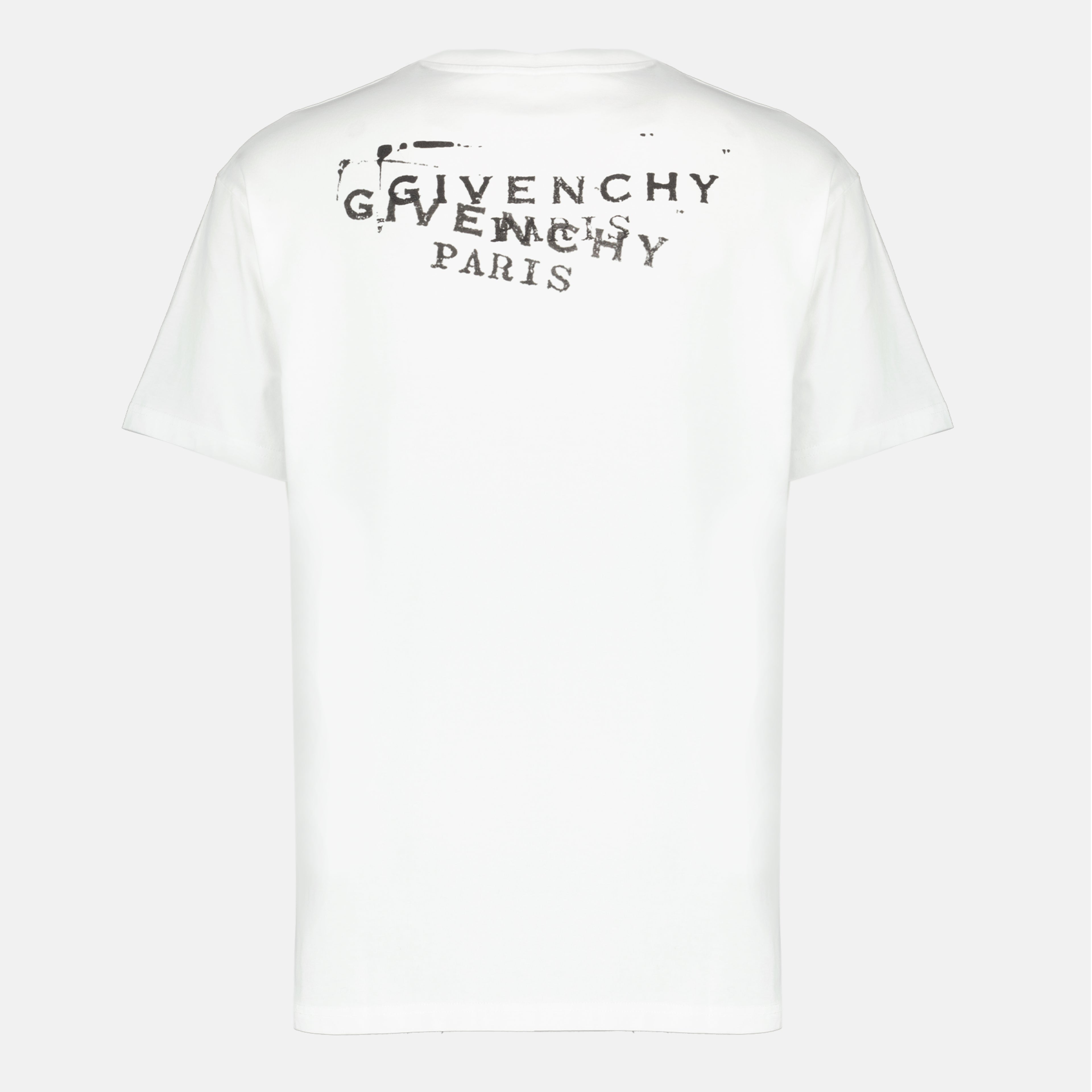 Bild des weißen Givenchy Stamp T-Shirts für Herren - Frühjahr-Sommer 2026 - Rückansicht