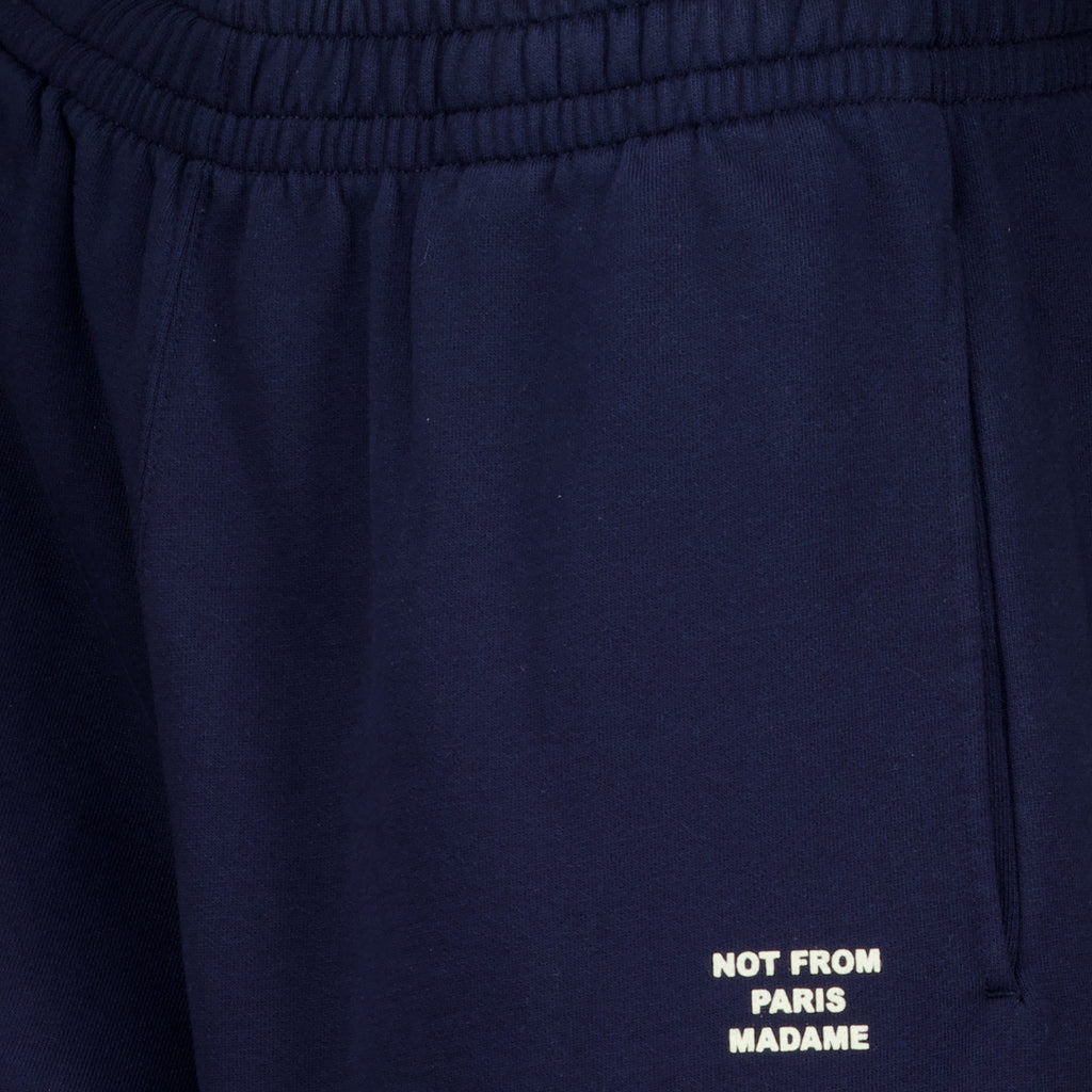 Pantalons 슬로건 네이비 블루 플리스 조깅 바지 Drole De Monsieur Bleu foncé Homme