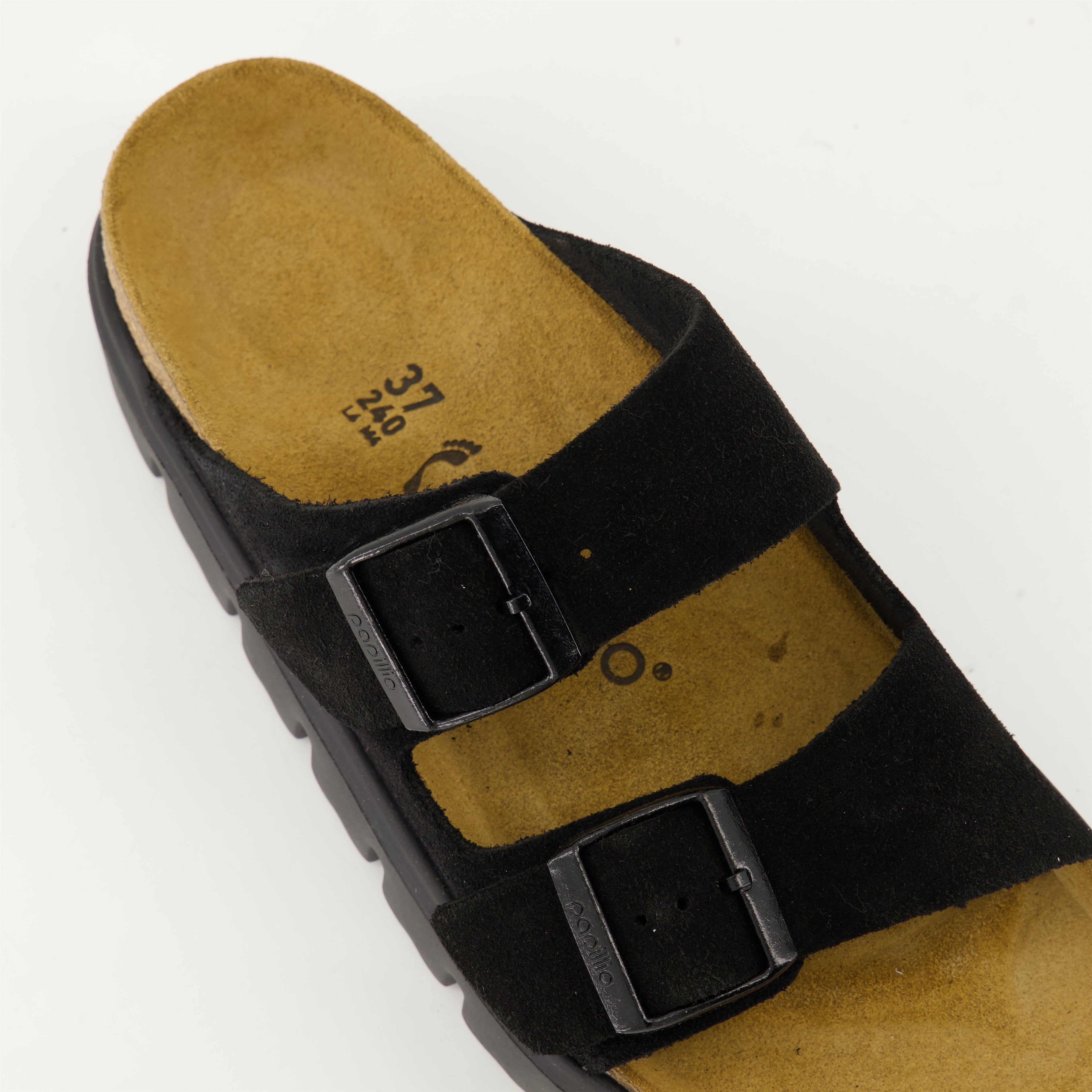 Scarpe aperte Claquettes Arizona à plateforme Birkenstock Nero Femme