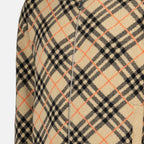 Giacche Bomber in Cashmere a Quadri Burberry Beige Homme