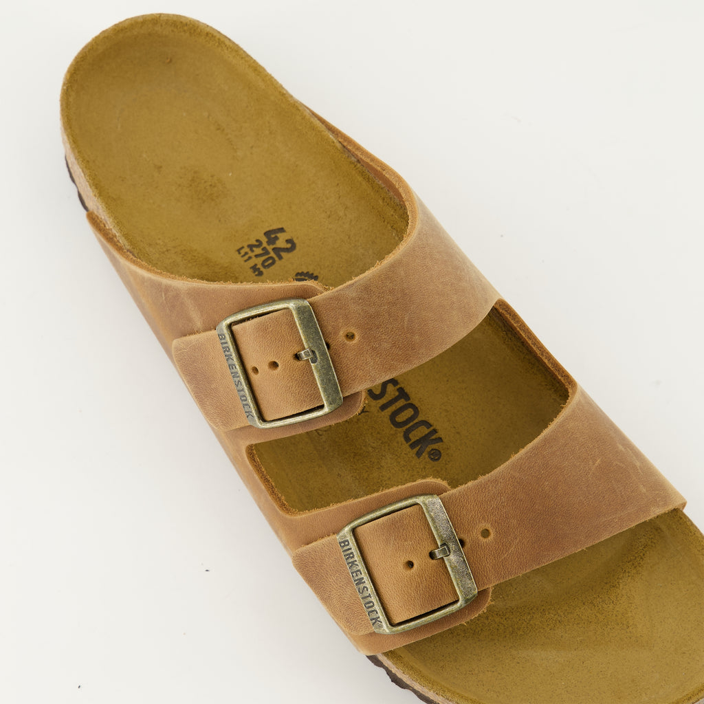 Chaussures ouvertes Claquettes Arizona Birkenstock Marron Unisexe