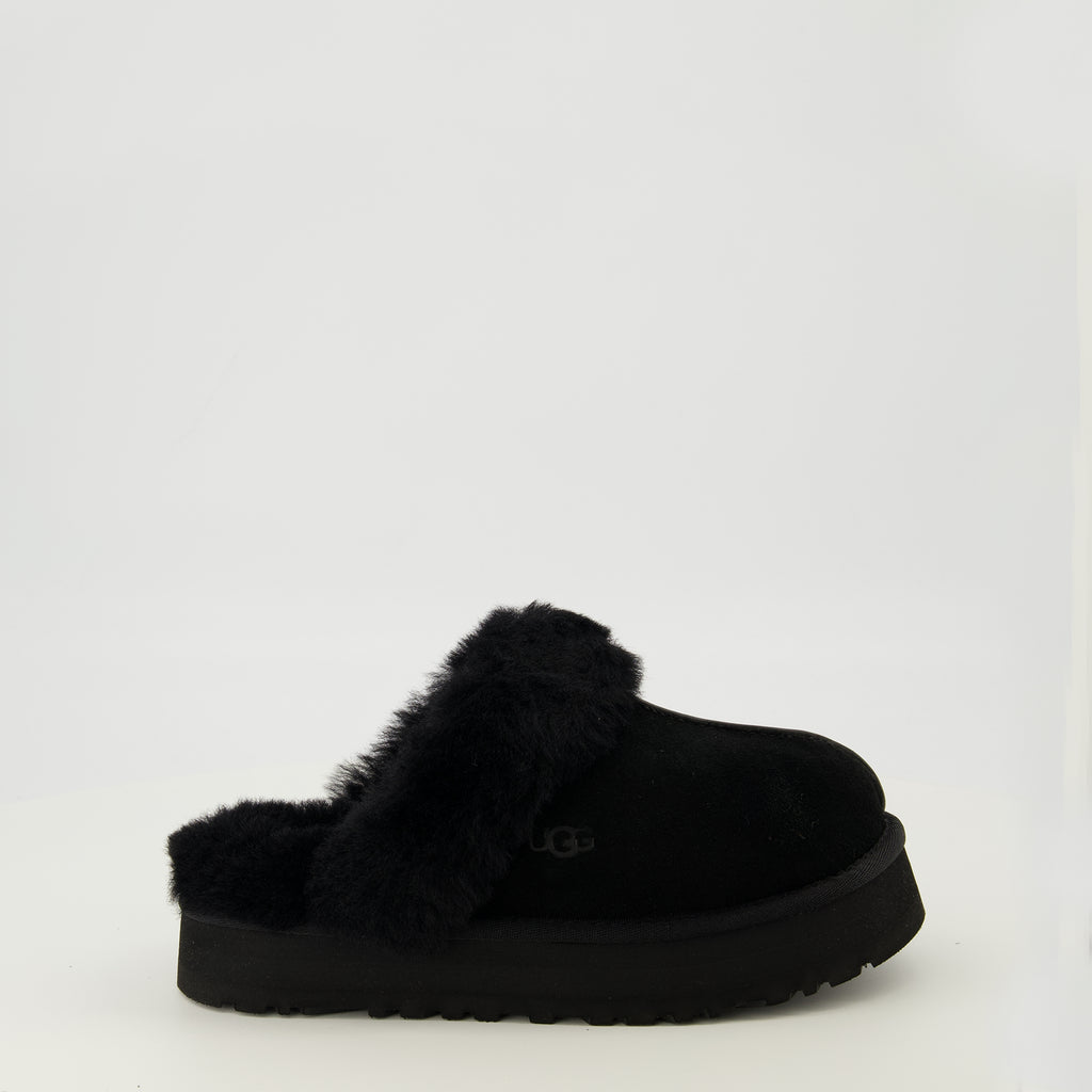 Uggの女性用黒ディスケットミュールの商品画像 - 2026年春夏シーズン - 右側面のビュー