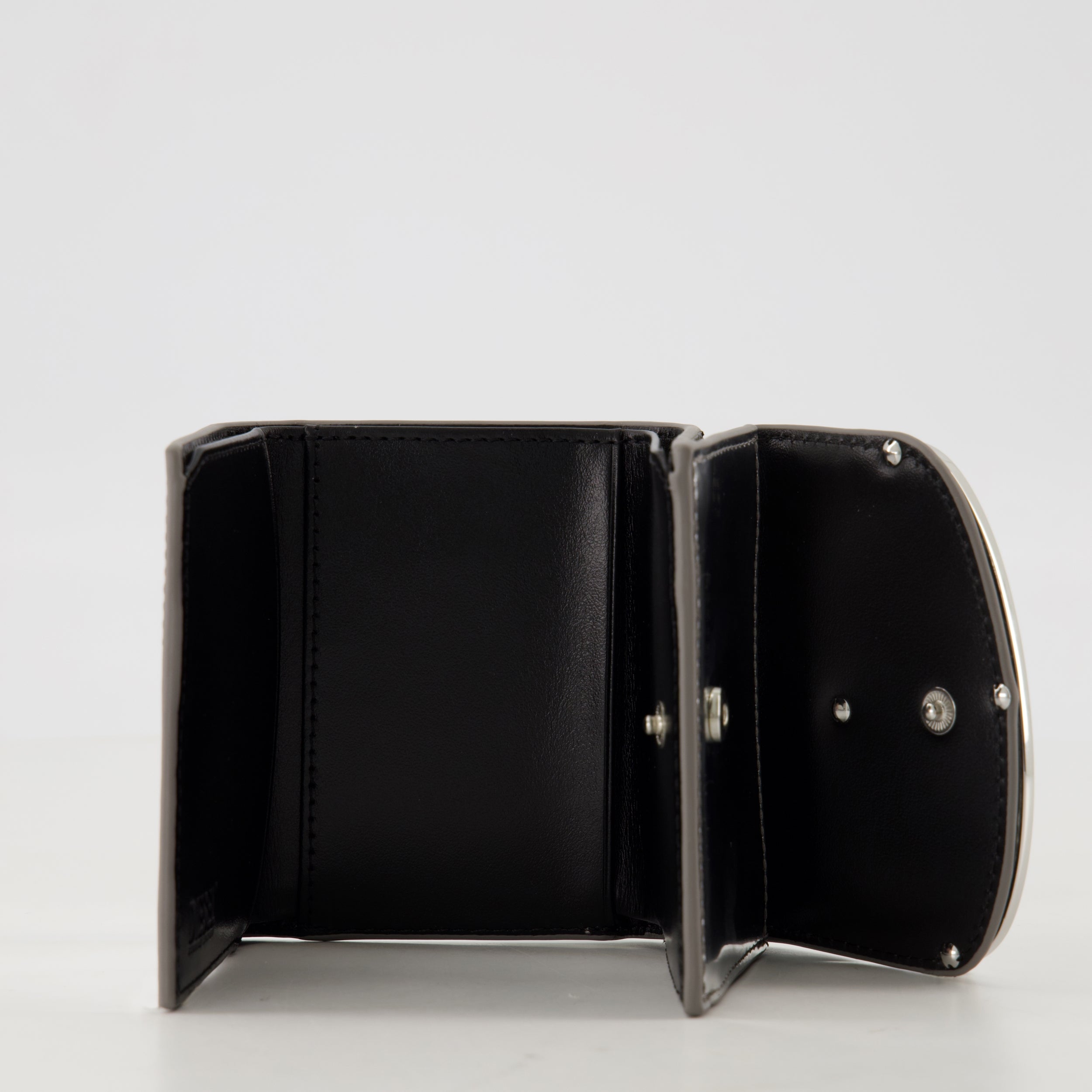 Pequenos artigos de couro Portefeuille 1DR Tri Fold Diesel Prata Femme