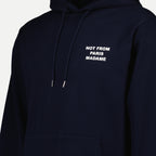 Sweatshirts Navy Blue Slogan Hoodie Drole De Monsieur Dark blue Homme