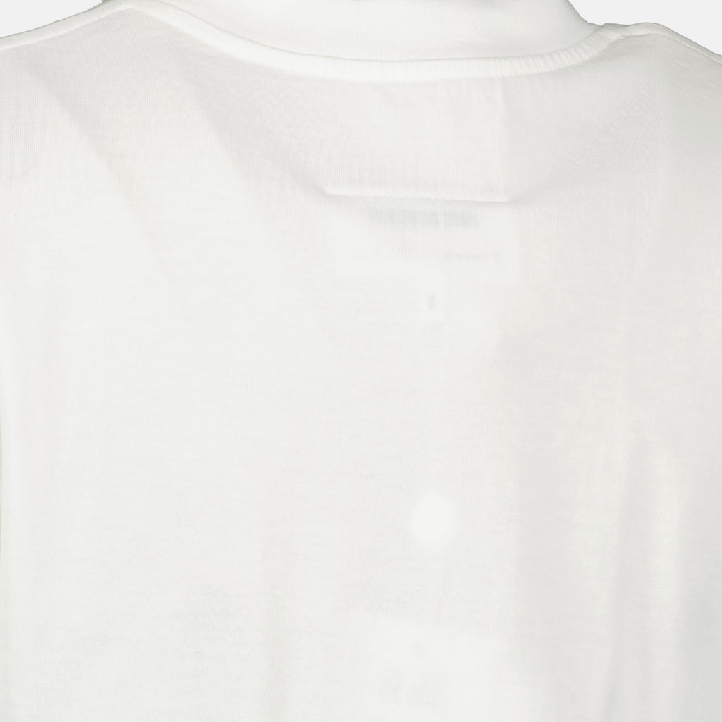 T-shirts T-shirt in Cotone Bianco con Logo Mm6 Blanc Femme