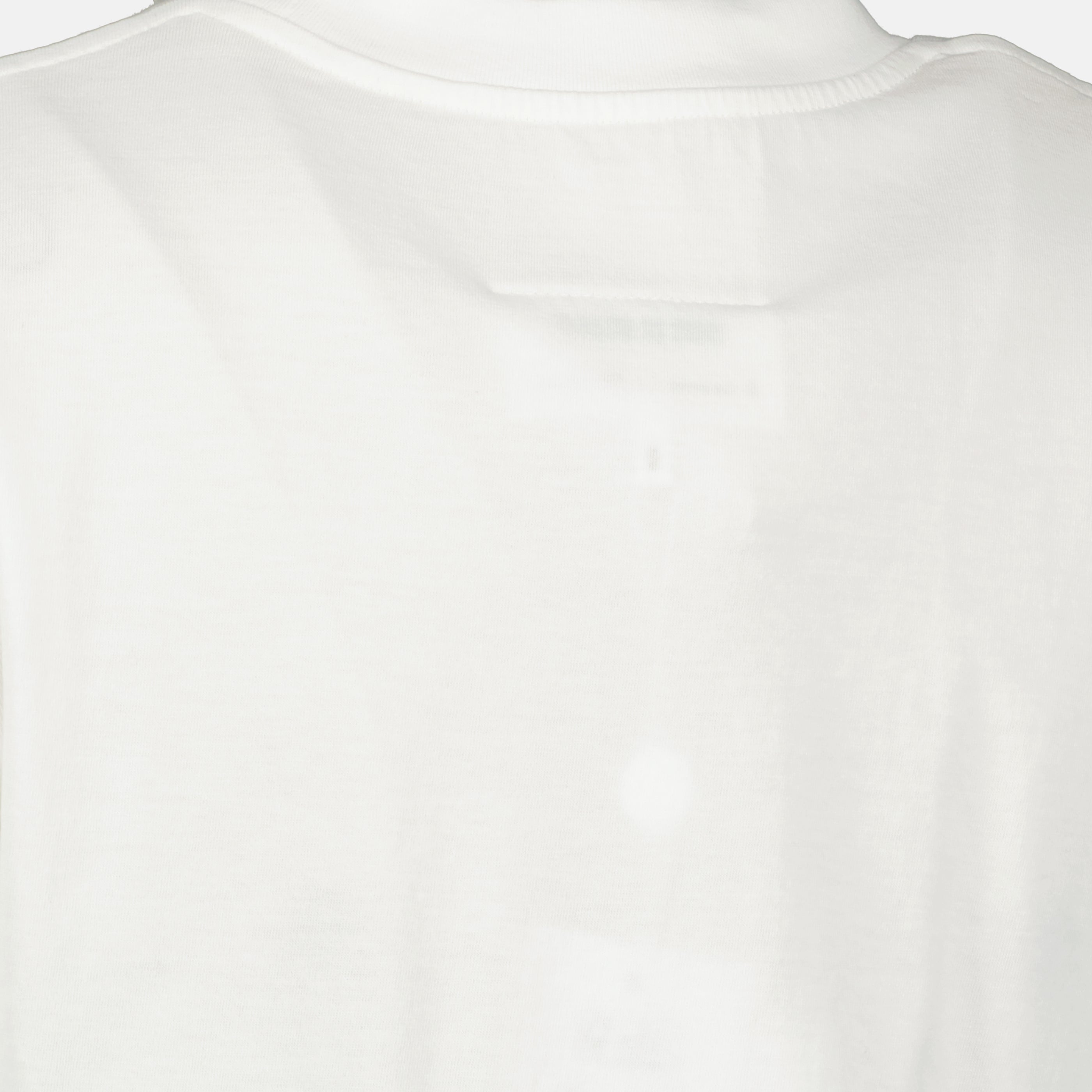 T-shirts T-shirt in Cotone Bianco con Logo Mm6 Blanc Femme