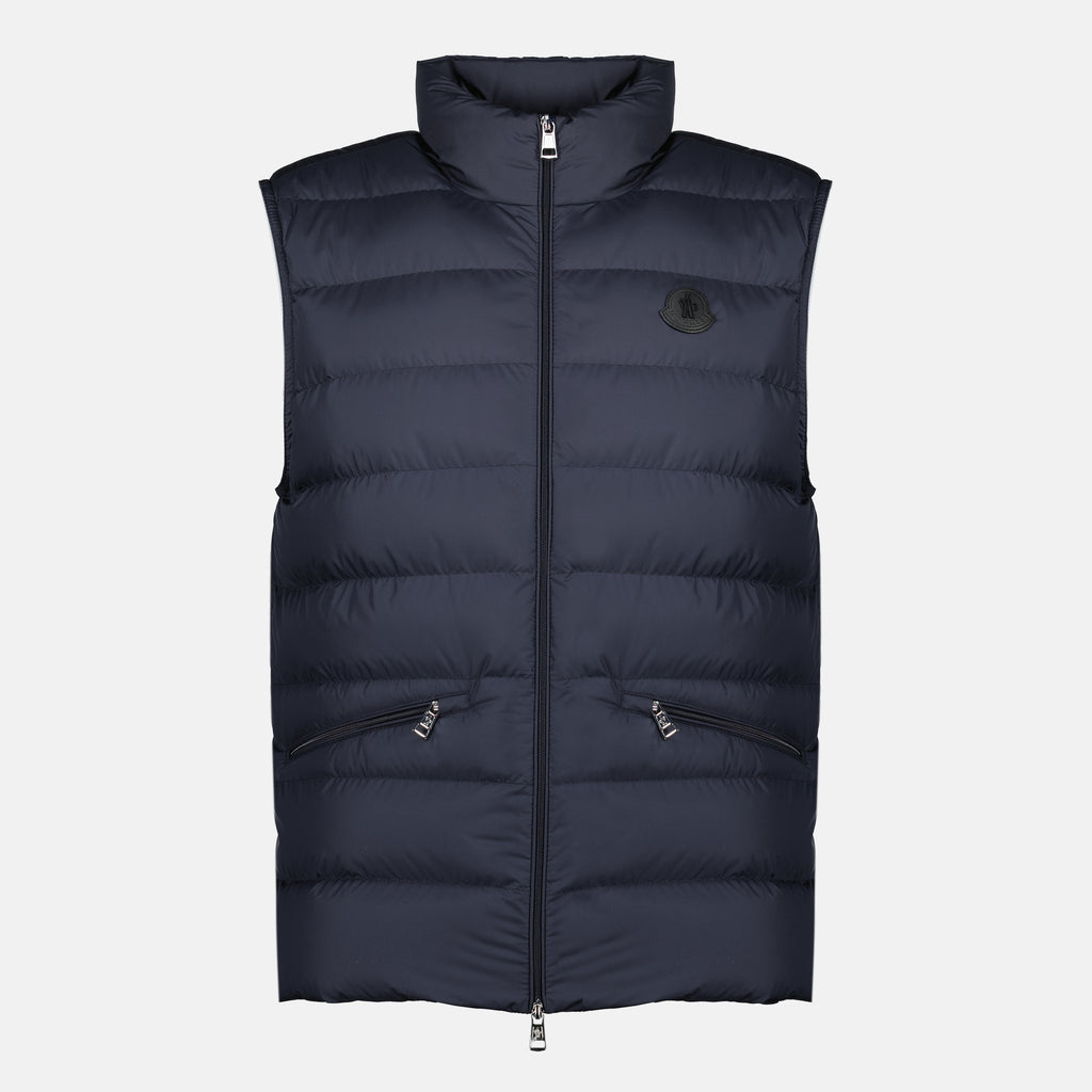 Bild des Moncler Herren Lechtal Marineblauen Gilets - Frühjahr-Sommer 2026 - Vorderansicht