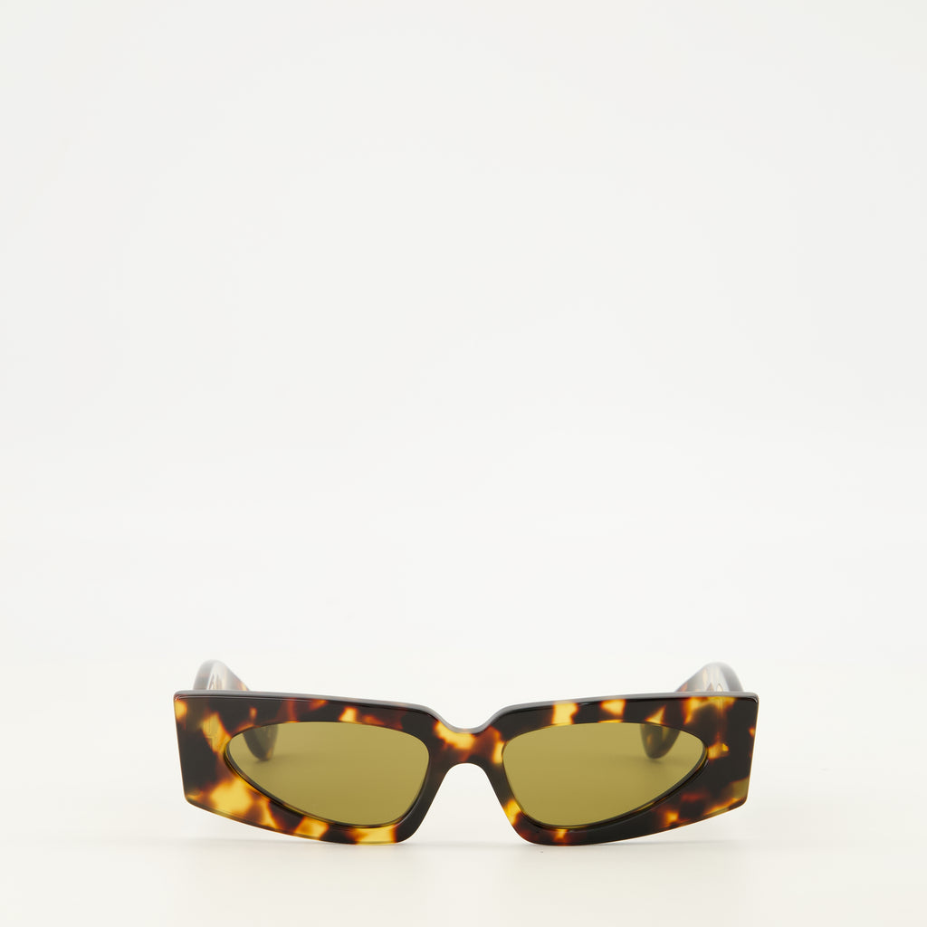 Lunettes Lunettes rectangulaires écailles de tortues Valentino Garavani Marron Femme