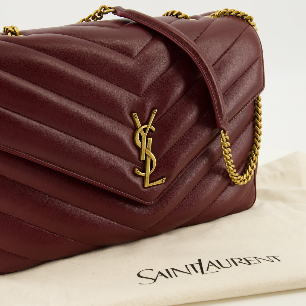 Sacs à main et épaule Bolso Loulou Grande de Cuero Burdeos Saint Laurent Bordeaux Femme