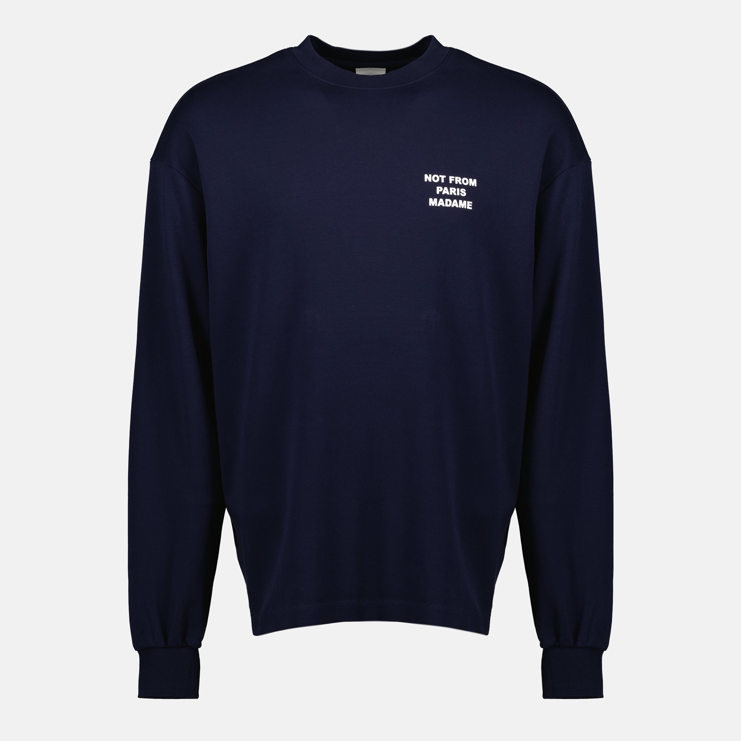 Image de l'article T-shirt manches longues Slogan de la marque Drole De Monsieur pour Homme - Saison Automne-Hiver 2025 - Vue de Face