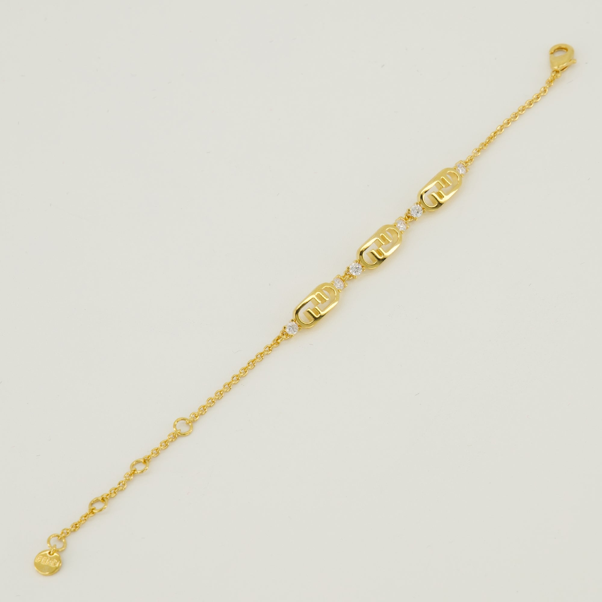 Image de l'article Bracelet O'Lock doré de la marque Fendi pour Femme - Saison Automne-Hiver 2025 - Vue détaillée_2